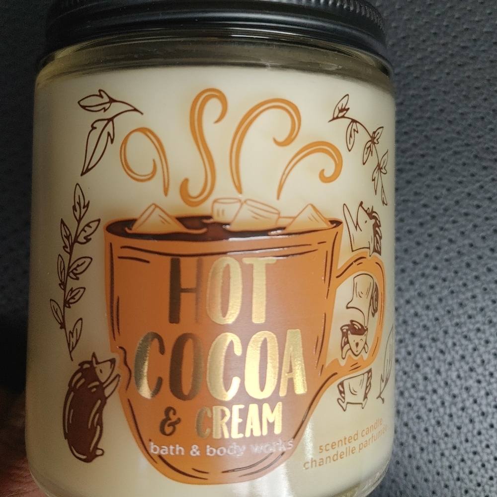 3 New BBW hot cocoa and cream Single Wick Candle - Picture 2 of 7